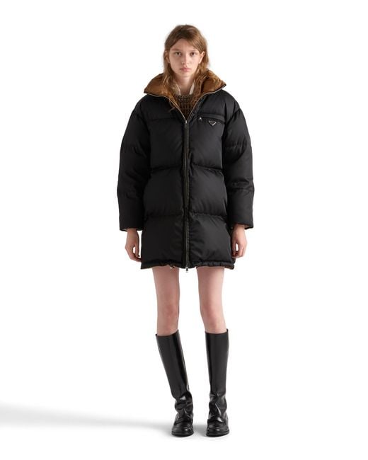 Prada Black Re-Nylon Padded Shell-Down Jacket