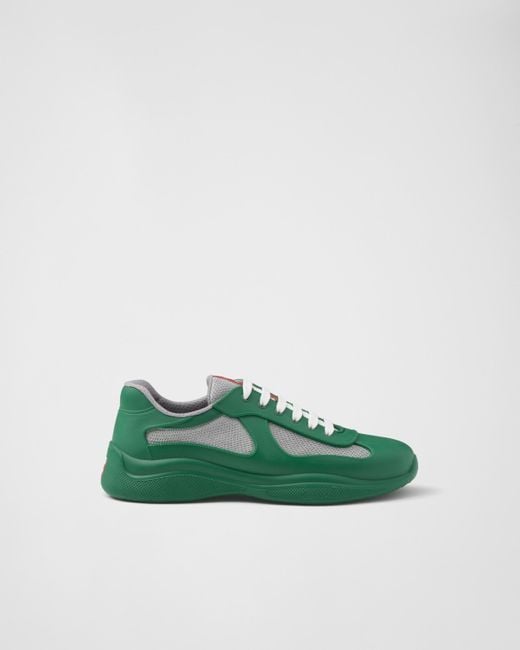 Prada Green America's Cup Low Top Sneaker for men