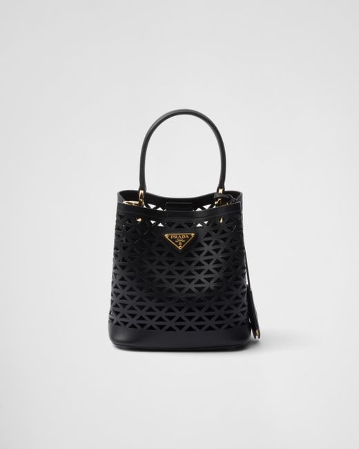 Prada Black Panier Leather Mini-Bag With Cut-Out Motif
