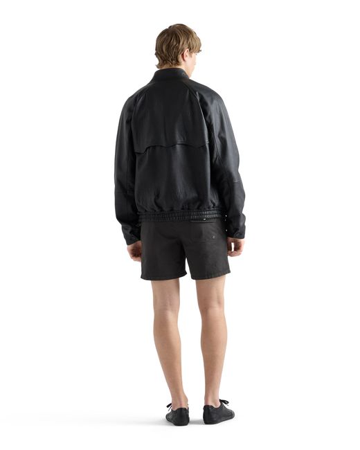 Prada Black Nappa Leather Jacket for men