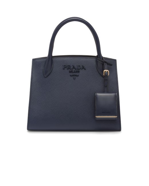 Prada Blue Monochrome Small Saffiano Bag