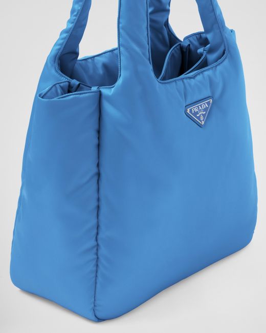 Prada Blue Large Padded Re-Nylon Tote Bag