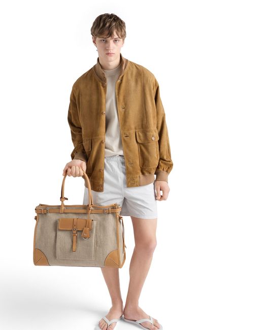 Prada Natural Suede Blouson Jacket for men