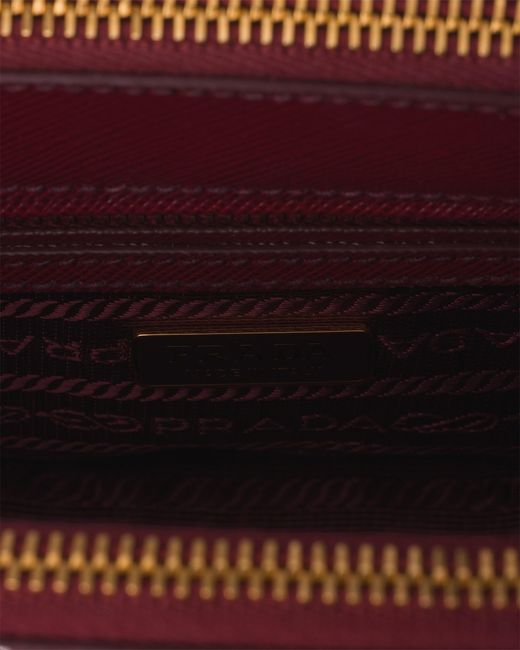 Prada Purple Galleria Mini Saffiano Leather Bag, Crimson