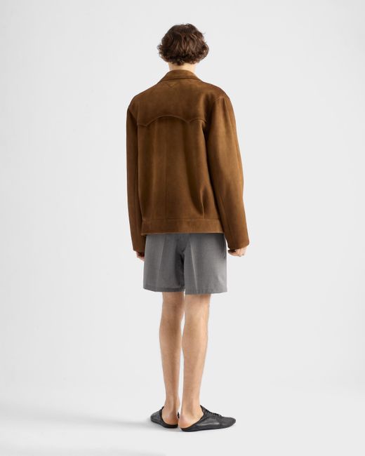 Prada Brown Suede Jacket for men