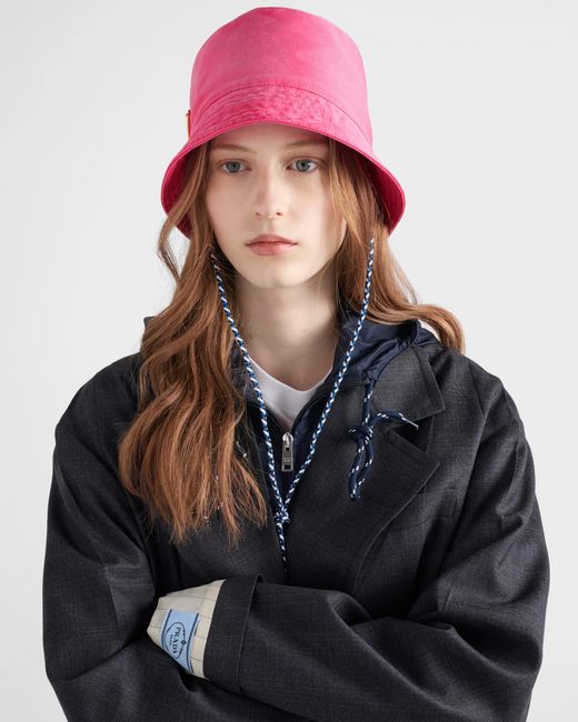 Prada Pink Cotton Bucket Hat