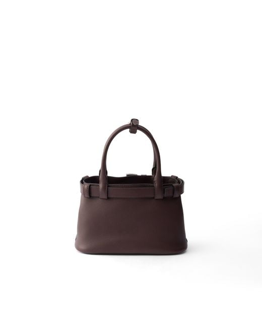 Prada Multicolor Buckle Small Leather Bag With Belt