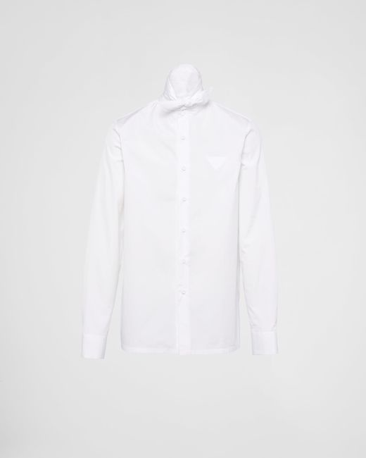 Prada Hemd Aus Baumwolle in White für Herren