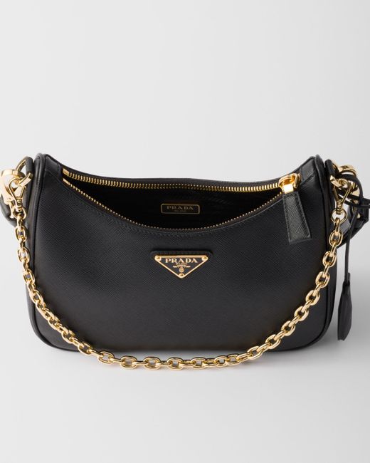 Prada Black Re-Edition Saffiano Leather Mini-Bag