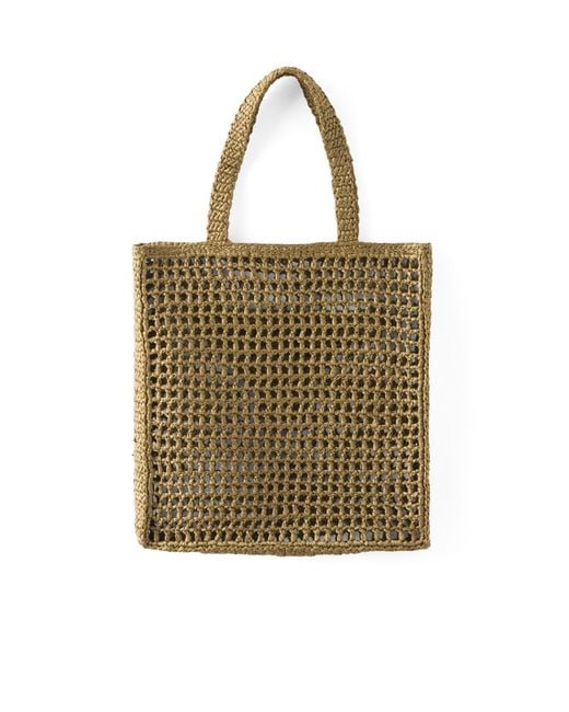Prada Metallic Crochet Tote Bag