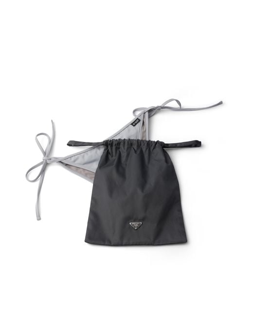 Prada White Jersey Bikini Bottom