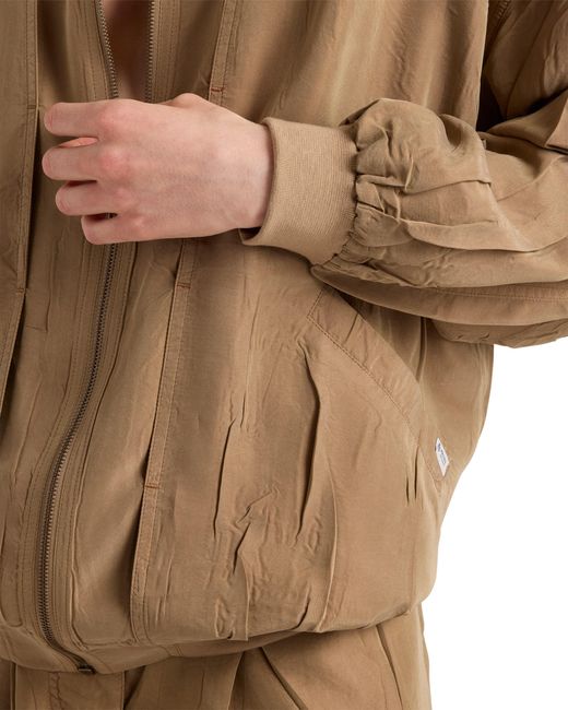 Prada Natural Old Silk Bomber Jacket