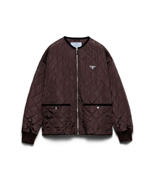 Prada Brown Quilted Light Re-Nylon Jacket, Dark