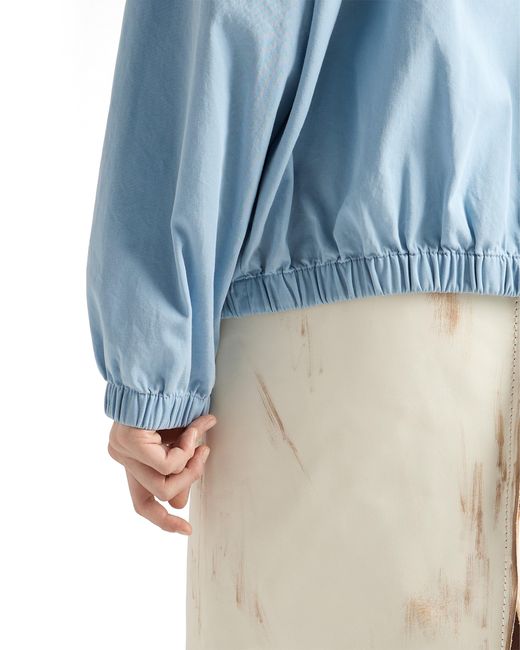 Prada Blue Old Gabardine Blouson Jacket