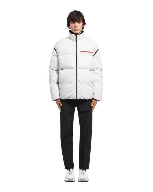 Prada Multicolor Reversible Cropped Light Nylon Down Jacket for men