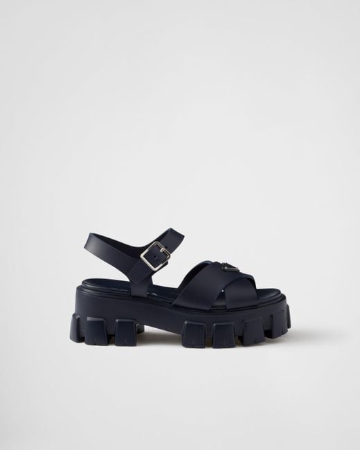 Sandali Monolith 55Mm di Prada in Blue