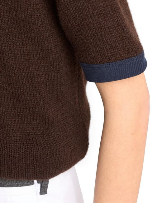 Prada Brown Cashmere Crew-Neck Sweater, Dark
