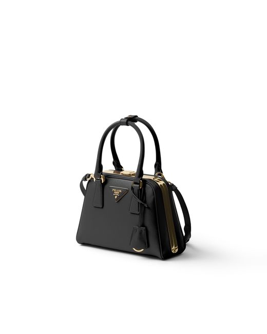 Prada Black Pyramid Saffiano Leather Mini Bag