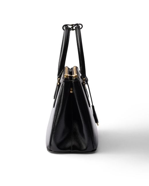Prada Black Galleria Small Patent Saffiano Leather Bag