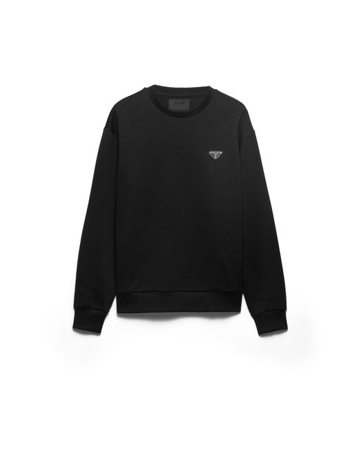 Prada Black Technical Cotton Sweatshirt for men
