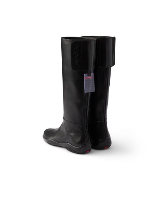 Prada Black Toblach Nappa Leather Boots