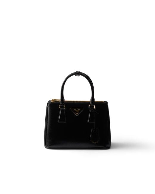 Prada Black Galleria Small Patent Saffiano Leather Bag