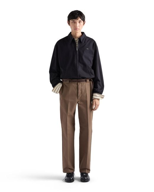 Prada Blue Cotton Jacket for men