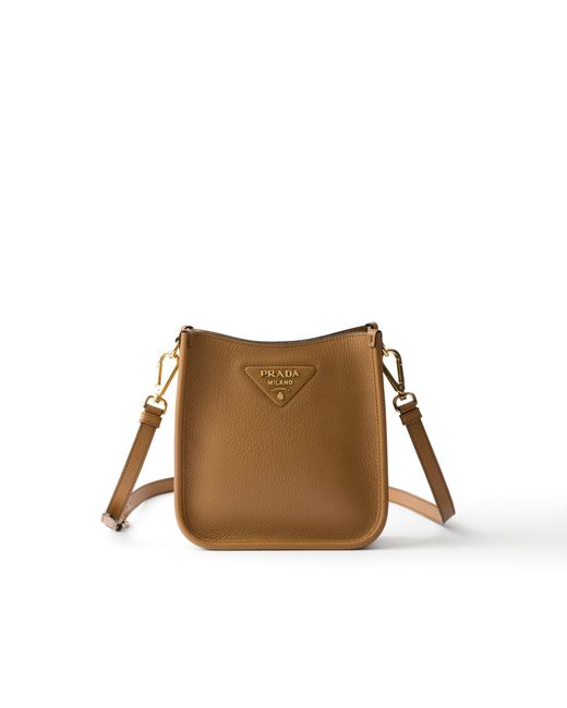 Mini Borsa A Tracolla di Prada in Brown