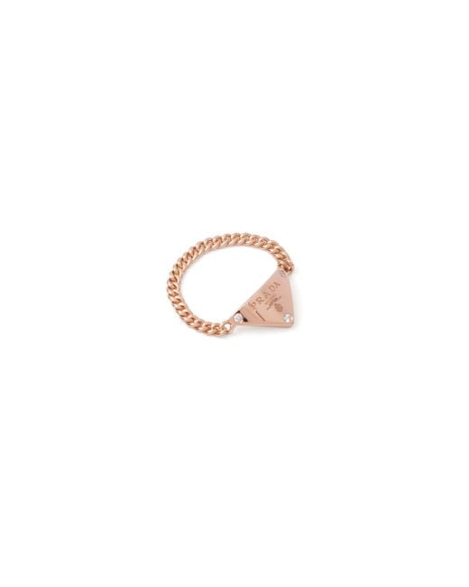 Prada White Eternal Chain Ring