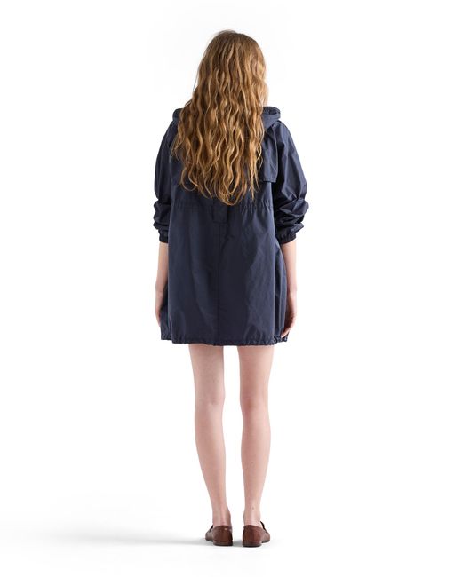Prada Blue Lightweight Re-Nylon Hooded Raincoat