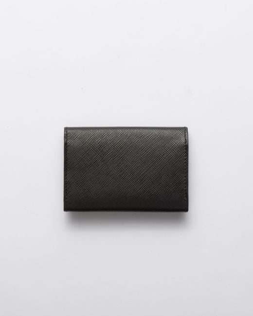 Prada White Saffiano Leather Card Holder