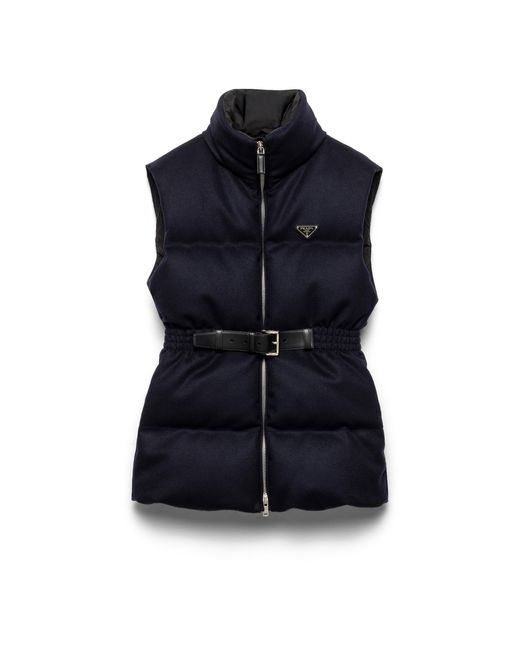 Prada Blue Loden Down Vest