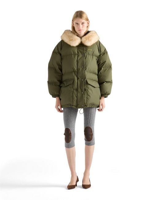 Prada Green Re-Nylon Down Jacket