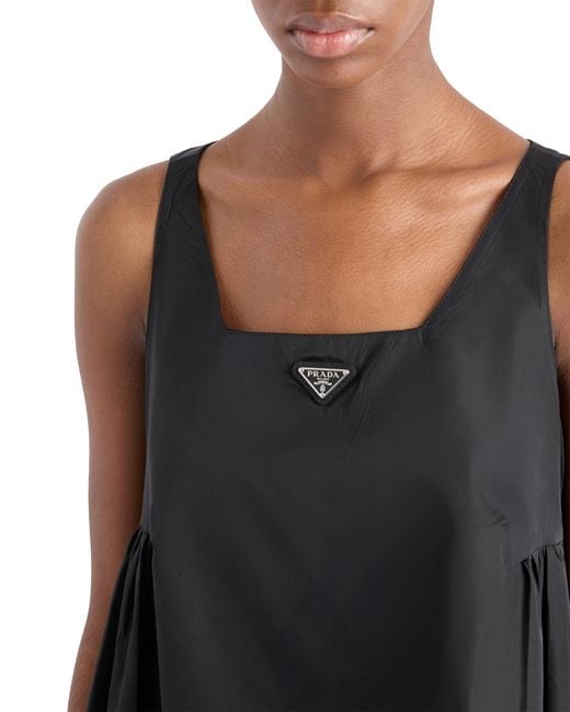 Prada Black Re-Nylon Mini-Dress