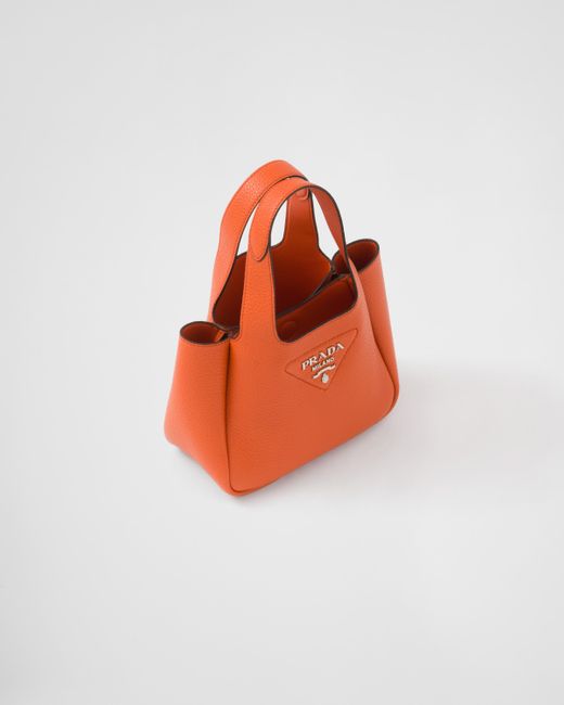 Prada Orange Leather Mini Bag