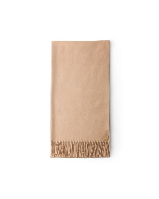 Prada Natural Silk And Cashmere Scarf