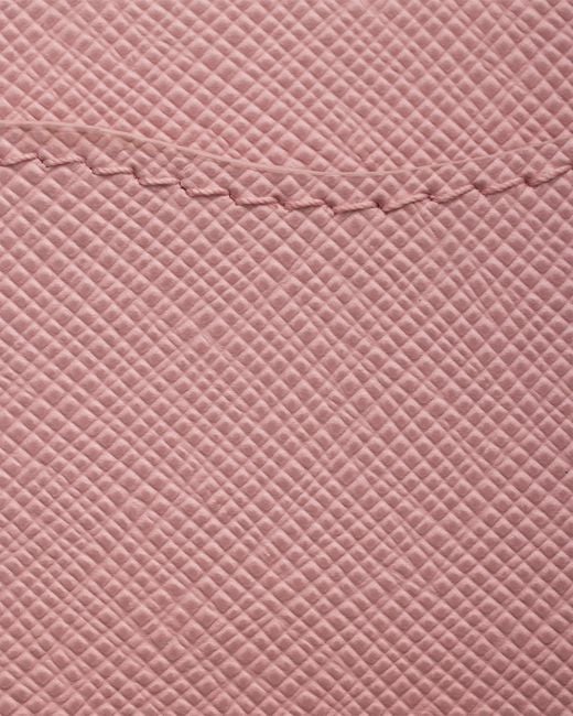 Prada Pink Saffiano Leather Card Holder