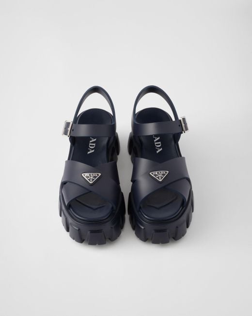 Sandali Monolith 55Mm di Prada in Blue