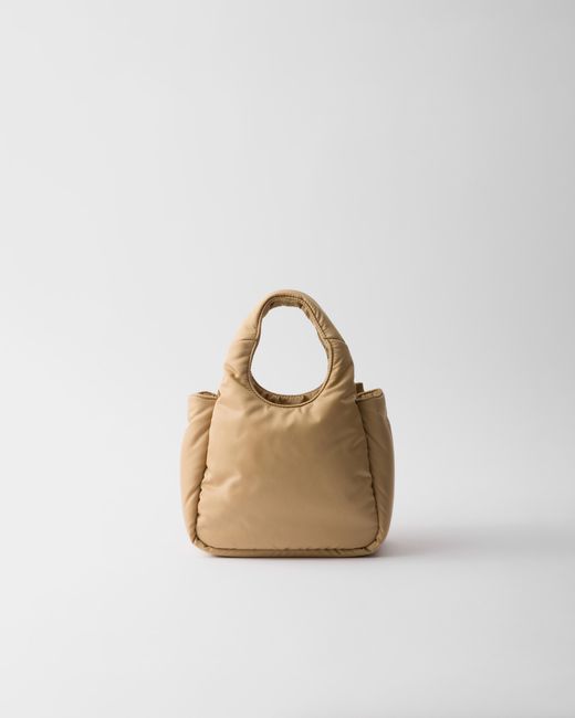 Prada Metallic Mini Padded Re-Nylon Bag With Bow