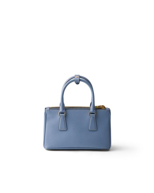 Prada Blue Galleria Mini Saffiano Leather Bag, Aviation