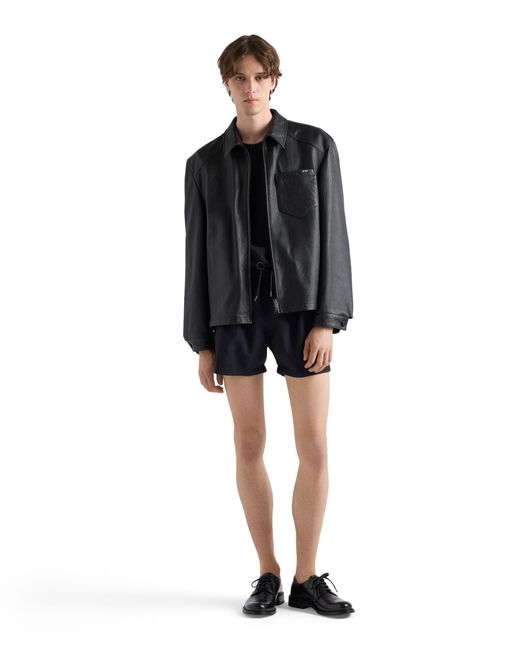 Prada Black Nappa Leather Jacket for men