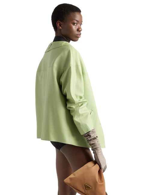 Prada Green Nappa Leather Jacket
