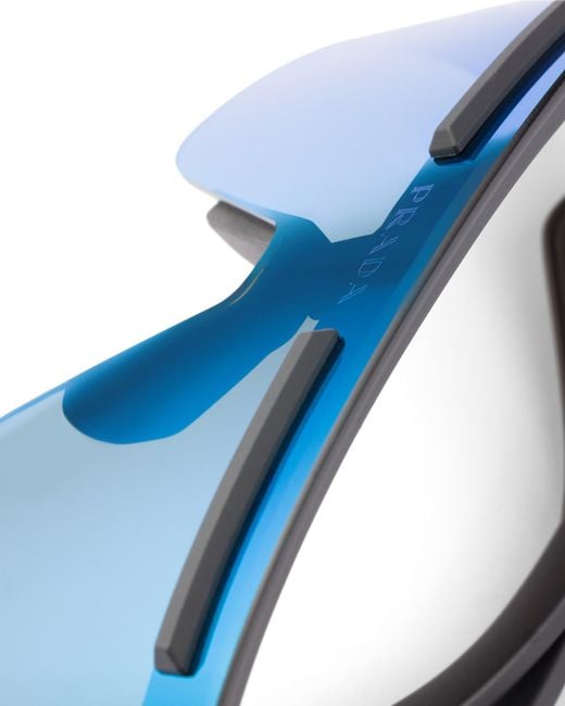 Prada Blue Linea Rossa Active Sunglasses for men