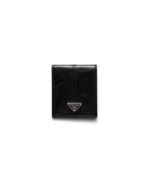 Prada Black Leather Wallet for men