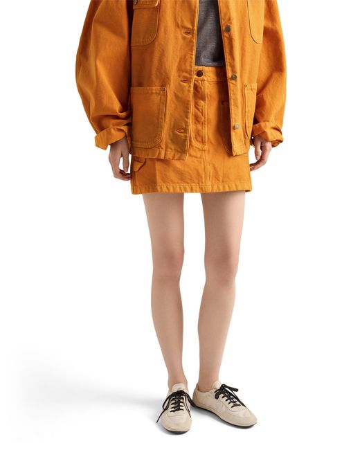 Prada Orange Canvas Miniskirt
