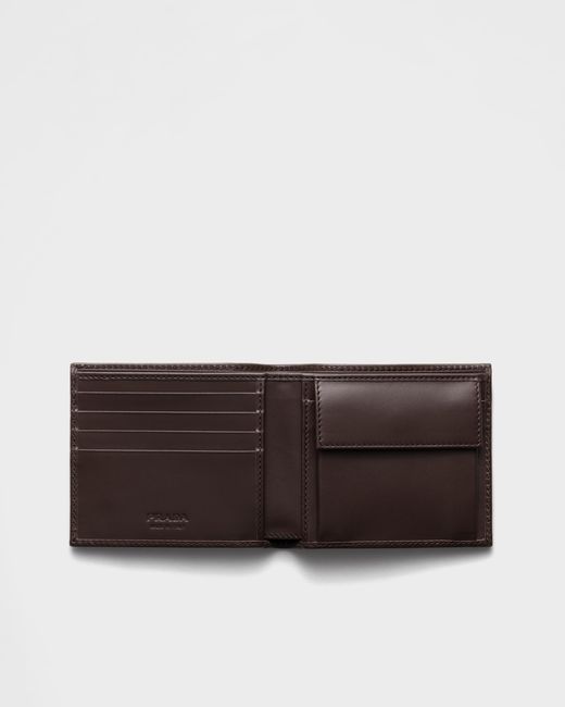 Portefeuille En Re-Nylon Et Cuir Avec Porte-Monnaie Prada pour homme en coloris Blue