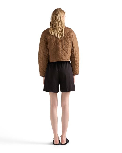 Prada Brown Light Re-Nylon Cropped Jacket