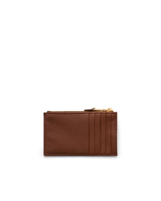 Prada Brown Leather Card Holder