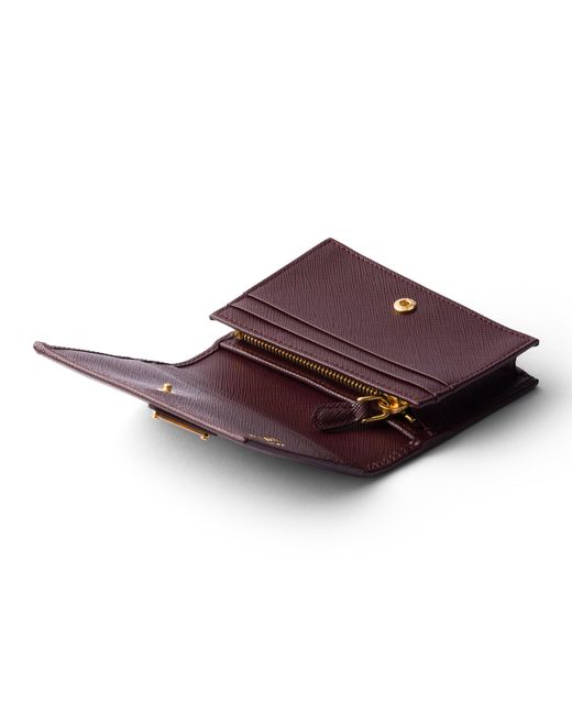 Prada Purple Small Saffiano Leather Wallet