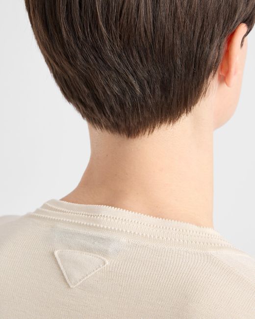 Maglia Cardigan di Prada in White